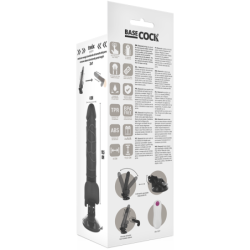 Realistični Vibrator z Daljinskim Upravljalnikom Črn Z Modami 19.5 Cm -O- 4 Cm