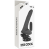 Realistični Vibrator s Daljinskim Upravljanjem Crni s Testisima 20 Cm -O- 4 Cm