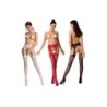 Strømper med Strømpebåndseffekt S020 Sort Erotic Line Passion