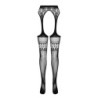Strømper med Strømpebåndseffekt S026 Sort Erotic Line Passion