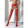 Strømper med Strømpebåndseffekt S029 Røde Erotic Line Passion