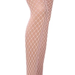 Medias Ti019 Valkoiset (Fishnet) Passion 5