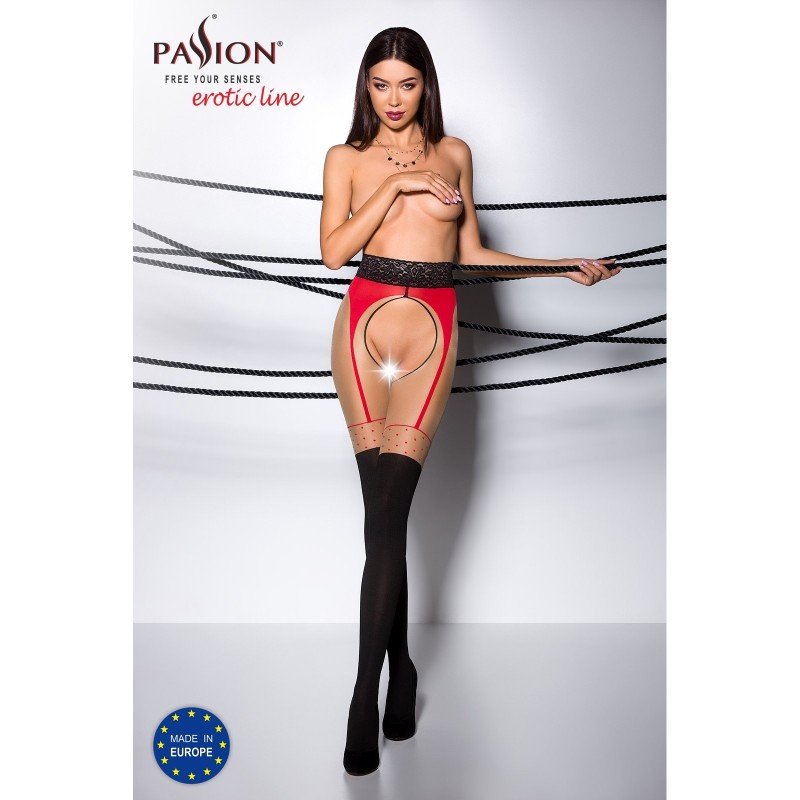Чорапи Tiopen 003 Червен (20/40 Den) Erotic Line Passsion 1/2