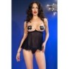 Conjunto Picardía Cr-4715 Negro Chilirose 42 XL