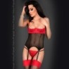 Ensemble Cr-3787 Noir Et Rouge 36 S