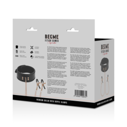 Black Edition Coleira Com Correntes E Clipes de Mamilo Com Forro de Neoprene
