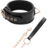 Black Edition Vegan Leather antkaklis su neopreno pamušalu