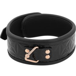 Black Edition Vegan Leather antkaklis su neopreno pamušalu