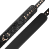 Black Edition Vegan Leather antkaklis su neopreno pamušalu