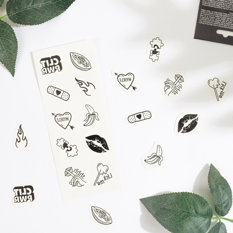 Sæt med 10 midlertidige tatoveringer - Candy Collection Chic Tattoo Secret Play Sæt med 10 midlertidige tatoveringer - Candy Collection Chic Tattoo Secret Play