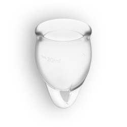 Set van 2 Menstruatiecups Feel Confident Satisfyer Transparant