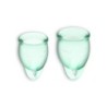 Set van 2 Menstruatiecups Feel Confident Satisfyer Lichtgroen