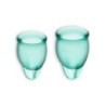 Set van 2 Menstruatiecups Feel Confident Satisfyer Donkergroen