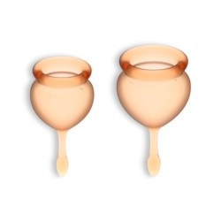 2er Set Feel Good Menstruationstassen Satisfyer Orange