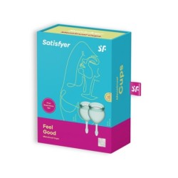 Set med 2 Menskoppar Feel Good Satisfyer Ljusgrön