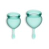 Set 2 Cupe Menstruale Feel Good Satisfyer Verde Închis