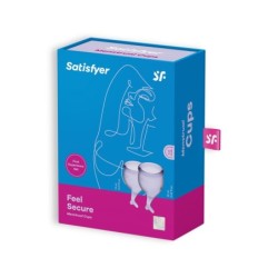 2er Set Feel Secure Menstruationstassen Satisfyer Lila