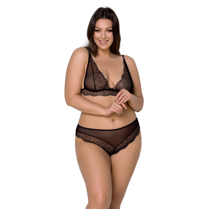 Amberly Sort 2-delt Sæt Queen Size Passion 52-54 6XL/7XL