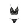 2-osainen Asuna Musta Erotic Line Passion 40-42 L/XL