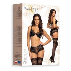 Conjunto De 2 Peças Charm Set Preto Beauty Night Fashion 40-42 L/XL