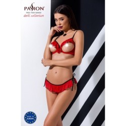 Conjunto De 2 Peças Cherry Vermelho Devil Collection Passion 44-46 XXL/3XL