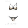 2-delige Set Open Beha Marine Beige Devil Collection Passion 40-42 L/XL
