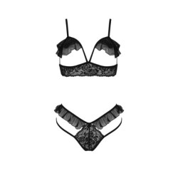 Dolly 2-delt sæt Sort Erotic Line Passion 40-42 L/XL