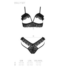 Dolly Set med 2 Delar Svart Erotic Line Passion 40-42 L/XL