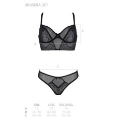 Komplet iz 2 delov Drosera Črna Eco Collection Passion 40-42 L/XL