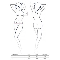 Conjunto De 2 Peças Giana Bikini Branco Erotic Line Passion 36-38 S/M