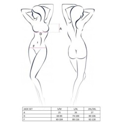 Ensemble De 2 Pièces Jade Noir Devil Collection Passion 44-46 XXL/3XL