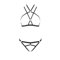 Zestaw Dwuczęściowy Kelis Czarny Devil Collection Passion 36-38 S/M