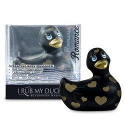 Big Tease Toys - I Rub My Duckie 2.0 | Vibrating Rubber Duck Romance (Black & Gold)