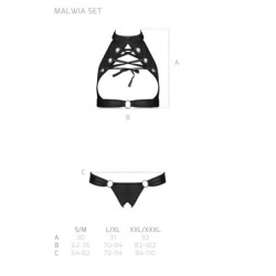 2-teiliges Set Malwia Schwarz Passion 44-46 XXL/3XL
