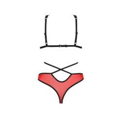 2 dalių rinkinys Raudona bijūnas Erotic Line Passion 36-38 S/M