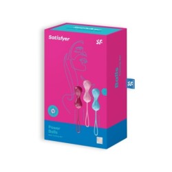 Set med 3 Ben-Wa Power Balls Satisfyer i färg.
