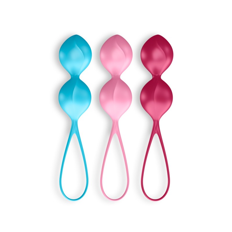 3 Ben-Wa kamuoliukų rinkinys V Balls Satisfyer spalvingas