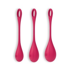 Conjunto De 3 Bolas Kegel Yoni Power 1 Satisfyer Rojas