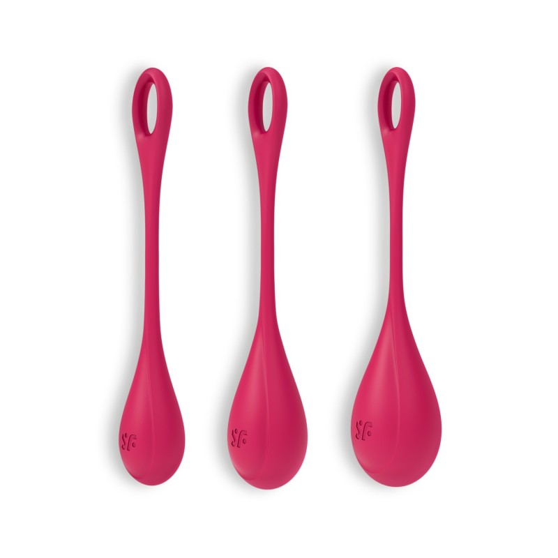Zestaw 3 Kulek Kegla Yoni Power 1 Satisfyer Czerwone