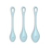 Sada 3 Kegel Yoni Power Balls 2 Satisfyer Modré