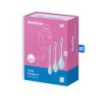 Set od 3 Kegel Yoni Power kuglice 2 Satisfyer plave