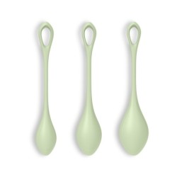 3 Kegel Yoni Power -pallo setti 2 Satisfyer Vihreä