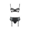 Set di 3 pezzi Astrida Nero Passion 40-42 L/XL