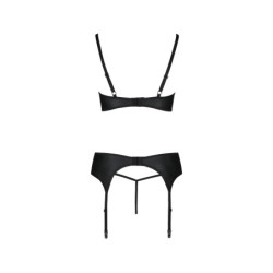 Set di 3 pezzi Astrida Nero Passion 36-38 S/M