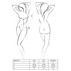 Passion 44-46 XXL/3XL Fekete Brida 3 Részes Szett