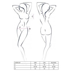 3-teiliges Capri Set Schwarz Passion 36-38 S/M