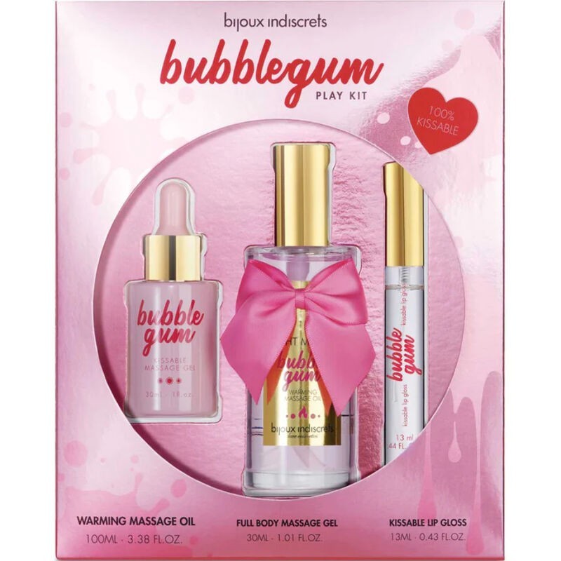 Bijoux - Indiscrets Bubblegum Play Kit Z Olejkiem Żelowym & Błyszczykiem Do Ust