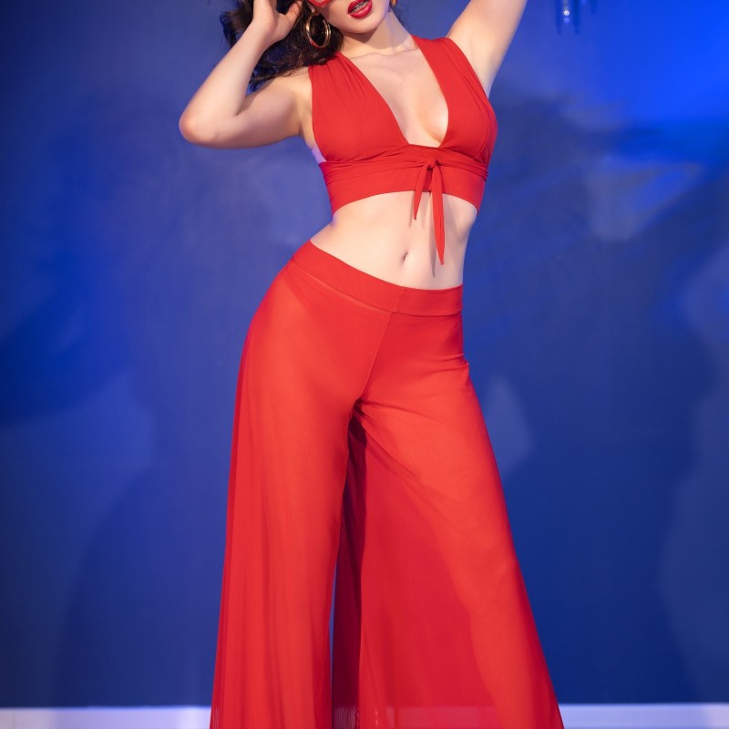 Ensemble De 3 Pièces Cr-4857 Rouge Chilirose 38 M