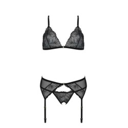 Set di 3 pezzi Deliena Nero Passion 40-42 L/XL