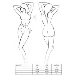 3-delat set Kelly Svart Passion 40-42 L/XL